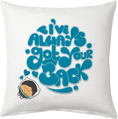 ME&YOU Polyester Fibre Quotes Cushion Pack of 1(White)