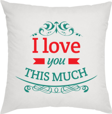 ME&YOU Polyester Fibre Quotes Cushion Pack of 1(White)