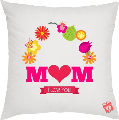 ME&YOU Polyester Fibre Floral Cushion Pack of 1(White)