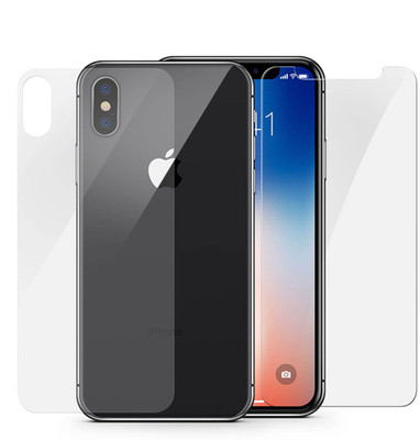 CASE CREATION Front and Back Tempered Glass for Apple Iphone10(Pack of 2)