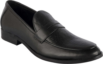 

Goosebird Men's Leather Oxford Shoes loafers Drees Shoes Slip On For Men(Black