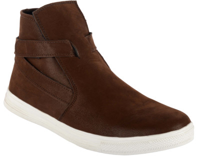 

Goosebird Stylish casual party wear boots shoes for men's Party Wear Boots For Men(Brown
