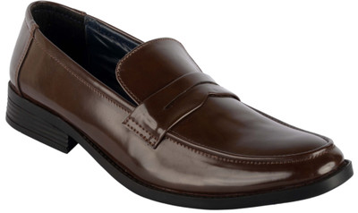 

Goosebird Men's Dress Leather Loafers Slip-on Loafer Shoes Slip On For Men(Brown