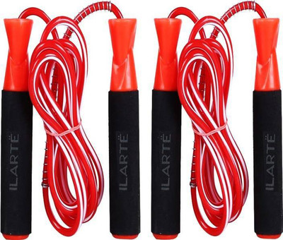 

RIGHTWAY BEST QUALITY JUMP ROPE PAIR Freestyle Skipping Rope(Black, Length: 15.5 inch), Red