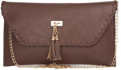 

Aliado Women Evening/Party Brown Leatherette Sling Bag