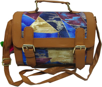 

Rahmanbags Girls Casual Blue PU Sling Bag