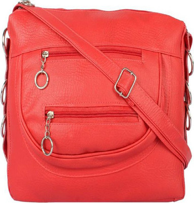 

Incraze Women Casual Red PU Sling Bag