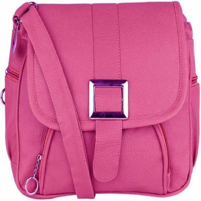 

Incraze Women Casual Pink PU Sling Bag