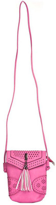 

Aliado Women Casual Pink Leatherette Sling Bag