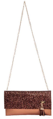 

Aliado Women Evening/Party Brown Leatherette Sling Bag