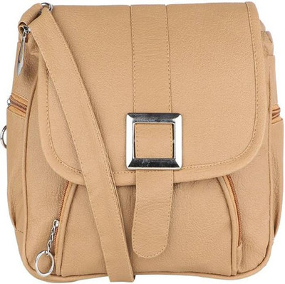 

Incraze Women Casual Beige PU Sling Bag