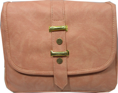 

Rahmanbags Girls Casual Pink PU Sling Bag