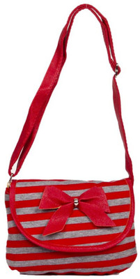

Aliado Women Casual Red, Grey Cotton Sling Bag, Grey;red
