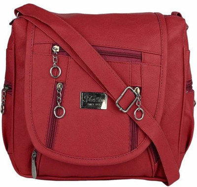 

Incraze Women Casual Maroon PU Sling Bag