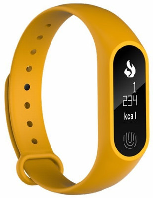 

TARVIK M2 Intelligence Health Bracelet Activity Tracker with Bluetooth Heart Rate Monitor Waterproof Touch LED Smart Fitness Band(Yellow Strap, Size : UNIVERSAL)