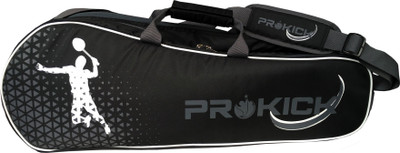 

Prokick Badminton Kitbag with Double Zipper Compartments - Black/Grey Kitbag(Black, Kit Bag)