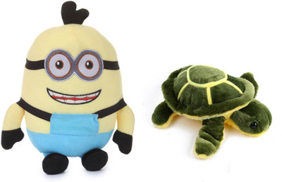 

Deals India Smilling Binocular Stuffed Toy(30 cm) and Green Turtle (30 cm) combo - 20 cm(Multicolor)