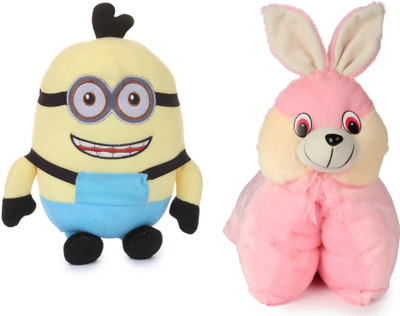 

Deals India Smilling Binocular Stuffed Toy(30 cm) and Folding Bunny Pillow (38 cm) combo - 20 cm(Multicolor)