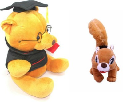 

Deals India Scholar Teddy (20 cm) and Squirel (30 cm) Combo Set of 2 - 20 cm(Multicolor)