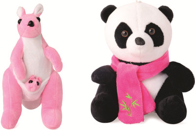 

Skylofts 20cm Stuffed Kangaroo Soft Toy & Cute Stuffed Panda Plush - 20 cm(Multicolor)