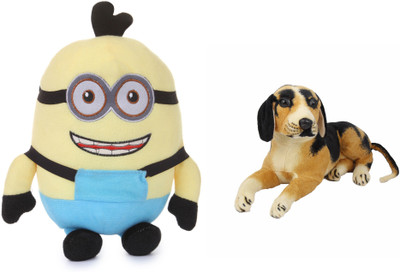 

Deals India Smilling Binocular Stuffed Toy(30 cm) and Black Dog (32 cm) combo - 20 cm(Multicolor)