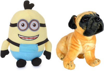 

Deals India Smilling Binocular Stuffed Toy(30 cm) and brown Pug Dog (25 cm) Combo Set of 2 - 20 cm(Multicolor)