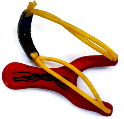 

Protos Solid Wooden Handle Sling Shot Catapult Latex Bands(Multicolor)