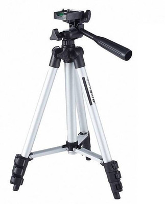 BJOS WT-3110A 105 Cm Long Dslr/Mobile/Gopro Action Camera/Digital3 Way Pan & Tilt Camera Tripod – Light Weight Pro Travel Tripod Tripod (Silver, Black, Supports Up to 2000 g) Tripod(Silver & Black, Supports Up to 2000 g)