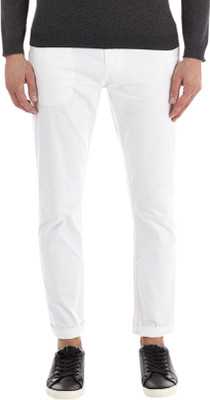 HalogenChinos Regular Fit Men White Trousers