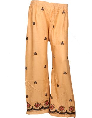 IndiWeaves Regular Fit Women Beige Trousers