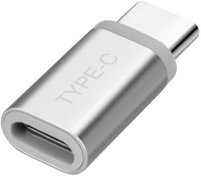 

VU4 Type-C Male to Micro USB Female Converter METAL USB Adapter(Silver)