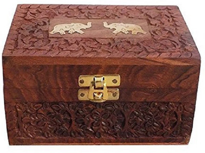 

Adaspo Adaspo0484 Jwellery Box, Tik Tak Open, Wooden Jwellery Box, Preserve Jwellery Vanity Box(Brown)