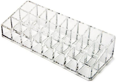 

House of Quirk Clear Acrylic Makeup Organizer Lipstick Holder Case / Lipstick Organizer Makeup Box Vanity Box(Clear)