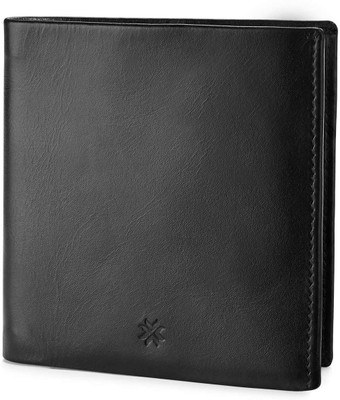 

Pennline Men Black Genuine Leather Wallet(4 Card Slots)