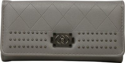 

Bee fashionable Women Casual Grey Artificial Leather Wallet(10 Card Slots)