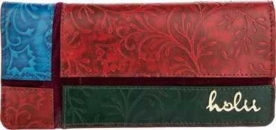 

Holii Women Ethnic Multicolor Genuine Leather Wallet(1 Card Slot), Red