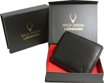 

wild zarza london Men Black Genuine Leather Wallet(11 Card Slots)