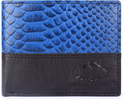 

The Clownfish Men Casual Blue, Black Genuine Leather Wallet(6 Card Slots)