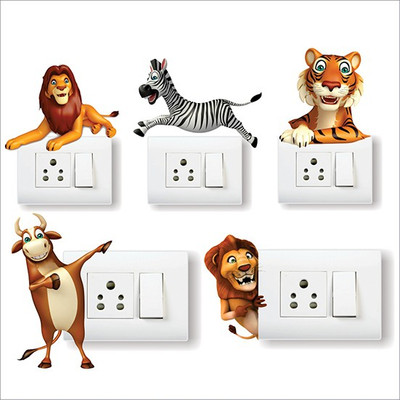 AH Decals Animals Wallpaper(30 cm X 38 cm)