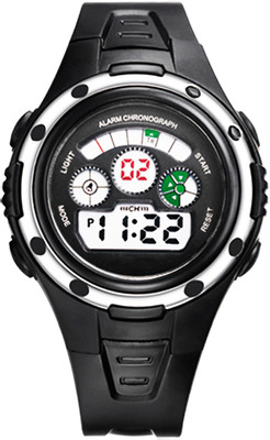 

TIME UP MR85580951-Black 3-EYE dial Design Alarm Chronograph Watch - For Boys & Girls