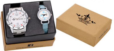 

Swisso Sws-1153-8333 Wht-Blue Elegant Series Analogue Watch - For Men & Women