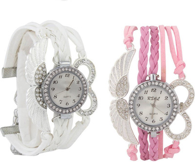 

SOOMS COMBO OF WHITE AND PINK Watch - For Girls
