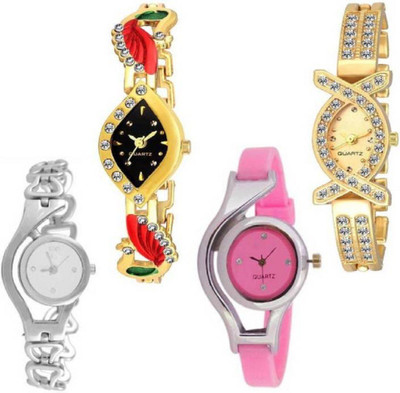 

Montres New Stylish Multi Color Fancy Modal Combo set of 4 Women Watch Watch - For Girls