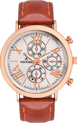 

ADIXION 9537WL03 New Leather Strep Chronograph pattern Stainless Steel Youth Watch Watch - For Men