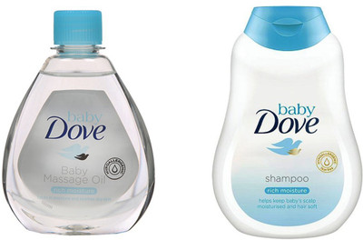 

Dove Baby Massage Oil and Baby Shampoo(White)