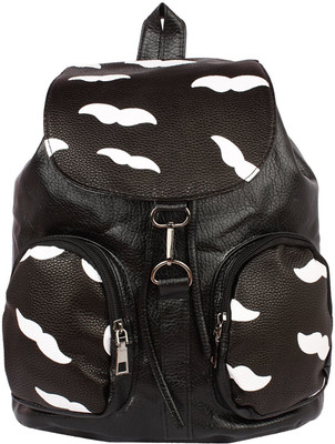 

Random Backpack Bags for Women and Girls | Black PU Designer Backpack-MUS 9 L Backpack(Black)