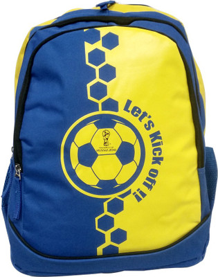 

My Baby Excels by Let's Kick School Bag 45 cm School Bag(Blue, Yellow, 18 inch)
