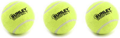 SUNLEY Light Weight cricket Tennis Ball - Size: 6(Pack of 3, Yellow)
