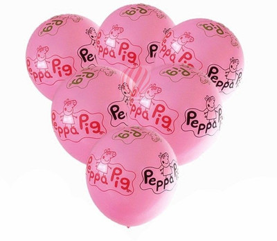 

PartyballoonsHK Printed Peppa Pig ( Pack of 10) Balloon(Multicolor, Pack of 1)