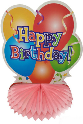 

AMFIN Center piece Happy Birthday Decoration / Birthday decoration Items / 1st Birthday party Props Banner(15 ft, Pack of 1)
